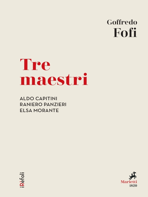Title details for Tre maestri by Goffredo Fofi - Available